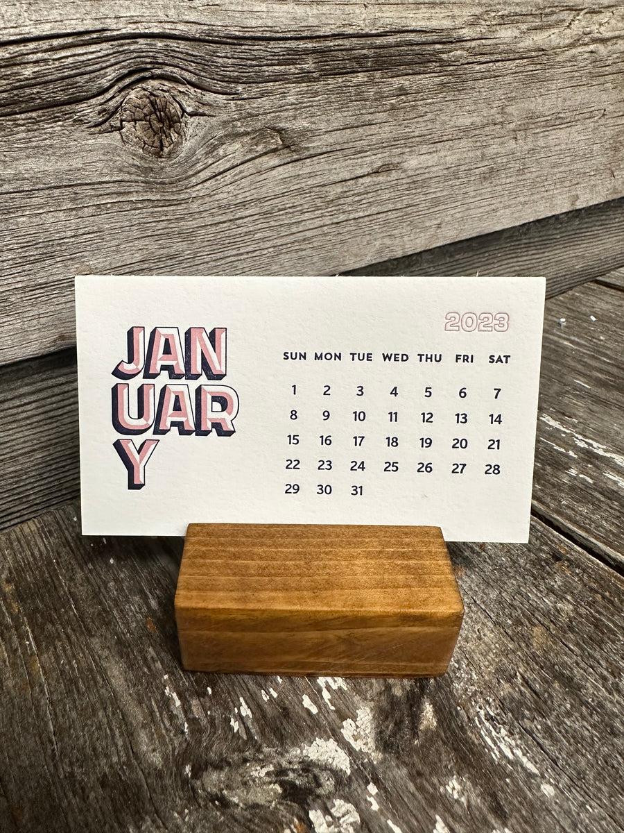 Letterpress Desk Calendars Now & Then Boutique Letterpress Desk Calendar 2025